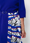 Ella Boo Print Pleat Panel Midi Dress, Purple