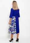 Ella Boo Print Pleat Panel Midi Dress, Purple