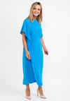 Ella Boo Drape Side Detail Maxi Dress, Ocean