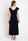 Ella Boo Ruffle Side Maxi Dress, Navy