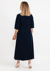 Ella Boo Seamed Ruching Maxi Dress, Navy