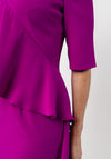 Lizabella Frill Trim Pencil Dress, Fuschia Purple
