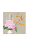 Belly Button Design 50th Birthday Day Card, 160 x 160mm