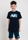 Ellesse Boys Greccio Short Sleeve Tee, Navy