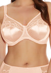 Elomi Cate Lace Trim Banded Bra, Latte Nude