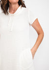 Elsewhere Cowl Neck Knit Casual Dress, Off White