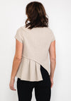 Elsewhere Box Pleat Knit Top, Natural