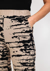 Elsewhere Splash Print Jersey Culottes, Cafe Creme