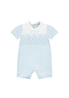 Emile Et Rose David Short Sleeve Romper, Blue