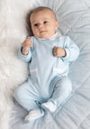 Emile et Rose Ben Faux Brace Babygrow, Light Blue