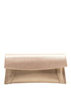Emis Leather Shimmer Clutch Bag, Blush
