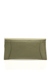 Emis Leather Clutch Bag, Green
