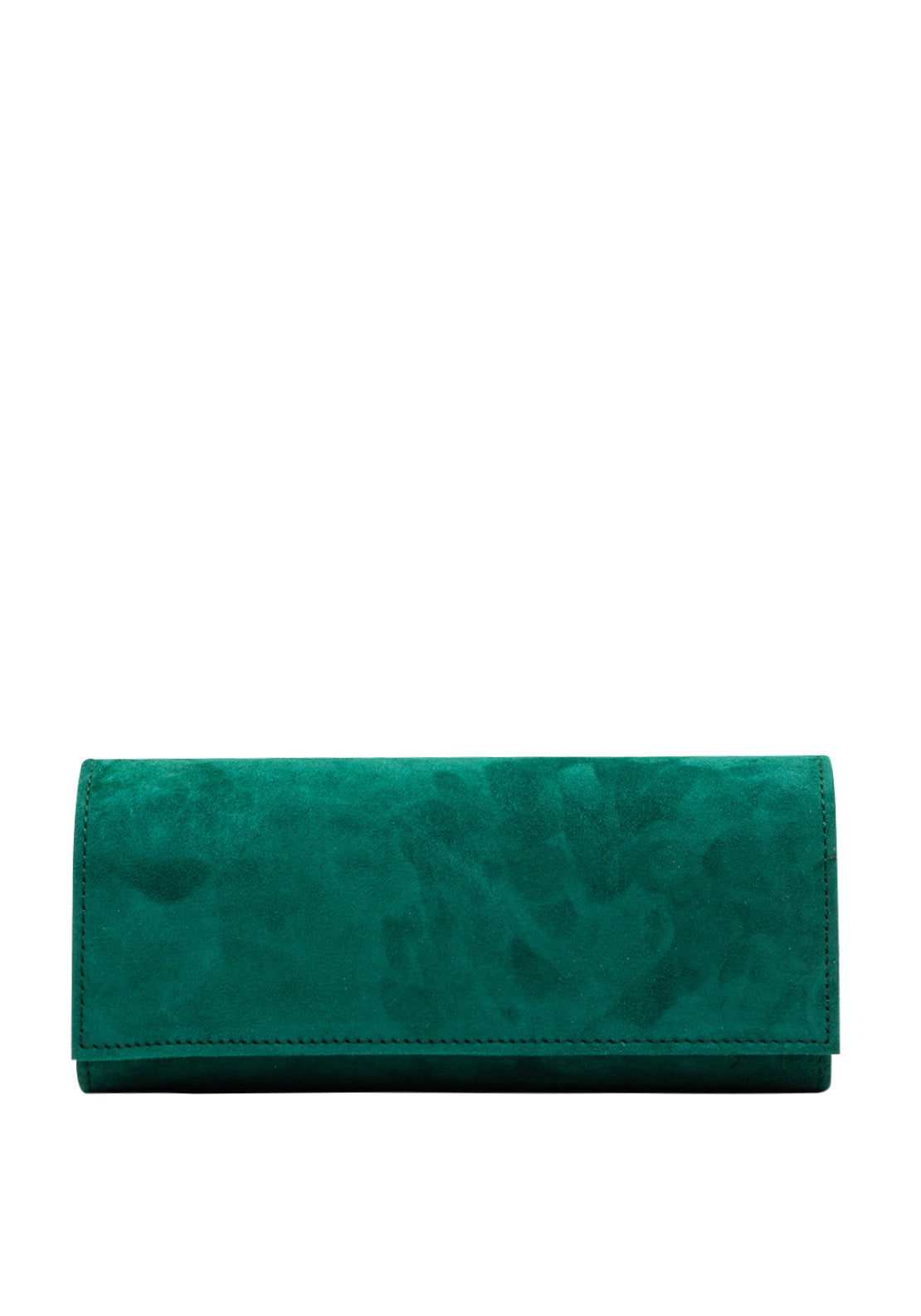 Emis Suede Clutch Bag, Green