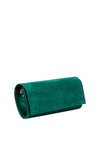Emis Suede Clutch Bag, Green
