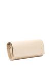Emis Leather Clutch Bag, Nude