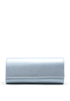Emis Leather Shimmer Clutch Bag, Pale Blue