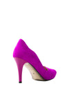 Emis Suede Scallop Edge High Heel Shoes, Fuchsia