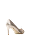 Emis Leather Knot Pointed Court Shoes, Champagne