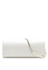 Emis Leather Clutch Bag, White