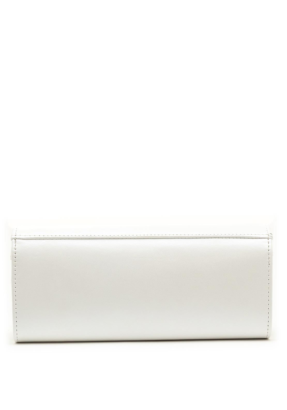 Emis Leather Clutch Bag, White