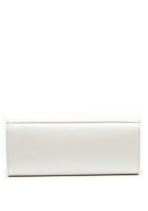 Emis Leather Clutch Bag, White