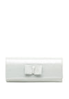 Emis T11 Bow Clutch Bag, White Silver