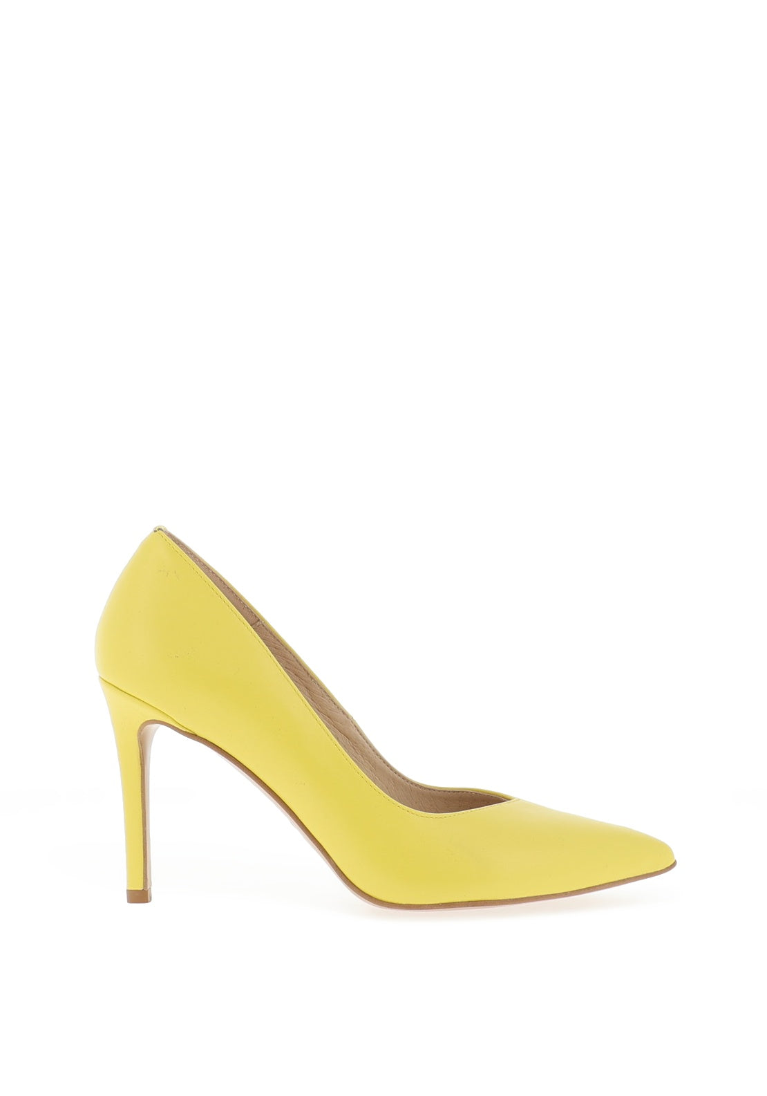Emis Suede V Cut Court Shoes, Yellow