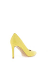 Emis Suede V Cut Court Shoes, Yellow