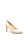 Emis Leather Pointed Toe Court Shoes, Pearl