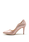 Emis Suede Shimmer Pointed Toe Court Shoes, Pink