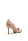 Emis Leather Contrast Trim Court Shoes, Pink