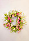 Enchante Large Easter Egg Wreath, Pink Blossom