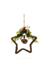 Enchante Winter Foilage Star Hanging Decoration with Bell