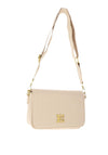 Zen Collection Pebbled Faux Leather Crossbody Bag, Cream