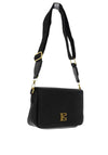 Zen Collection Pebbled Faux Leather Crossbody Bag, Black