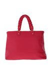 Zen Collection Large Woven Detail Satchel Bag, Fuschia