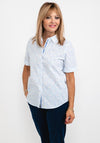 ERFO Bubble Short Sleeve Light Shirt, White & Blue