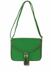 Zen Collection Faux Pebbled Leather Envelope Shoulder Bag, Green