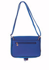 Zen Collection Faux Pebbled Leather Envelope Shoulder Bag, Blue