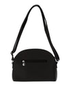 Zen Collection Small Half Moon Crossbody Bag, Black