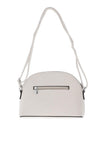 Zen Collection Small Half Moon Crossbody Bag, White