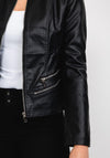 Seventy1 Faux Leather Biker Jacket, Black