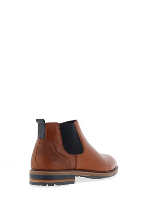 Escape Turbo Leather Chelsea Boots, Brandy Grain