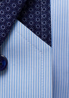 Eton Poplin Contemporary Fit Stripe Shirt, Light Blue