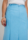 Eugen Klein Woven Midi Skirt, Blue