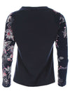 Eugen Klein Floral Zip Front Cardigan, Navy