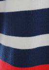 Eugen Klein Striped Fine Knit Cardigan, Navy