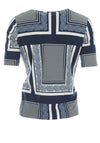 Eugen Klein Paisley & Spot Print Jersey Top, Navy