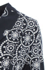 Eugen Klein Pearl Print Twinset, Navy & White