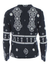 Eugen Klein Pearl Print Twinset, Navy & White